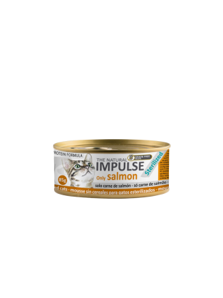 Mousse Salmon Gatos Esterilizados 85g Impulse Cat Humedo sin cereales