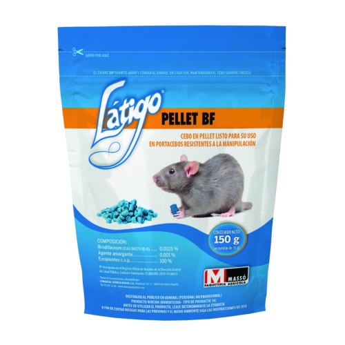 Raticida Latigo Marca Pellet BF 150gr